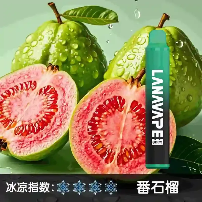 一次性電子煙 Lana Zolt 8000口｜850mAh可充電｜1.2Ω Mesh霧化-番石榴口味